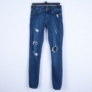 Just Black Distressed Skinny Jeans‎ Size 24
